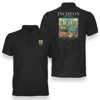Thumbnail for INCHEON - Poster - Double-Side Polo - Black