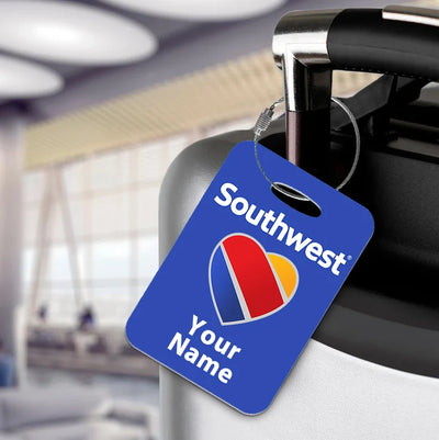 Southwest Airlines aviation acrylic luggage tag in durable acrylic.