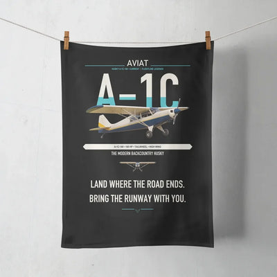 Aviat Husky A-1C-180 design on black towel