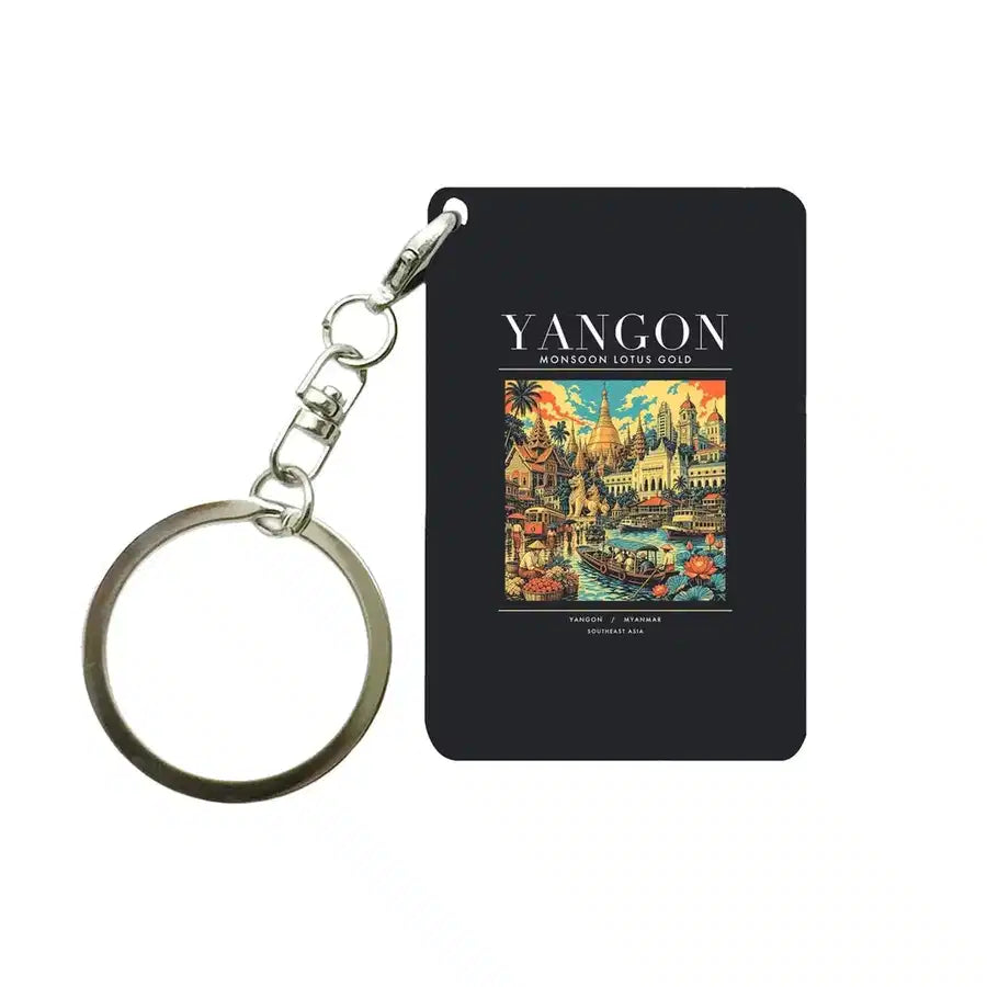 YANGON - Poster - Key Chain - Black