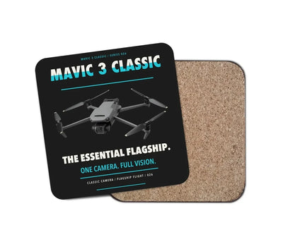 DJI Mavic 3 Classic design on black 1 piece coaster