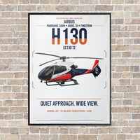Thumbnail for Airbus H130 vertical canvas print - framed - white background