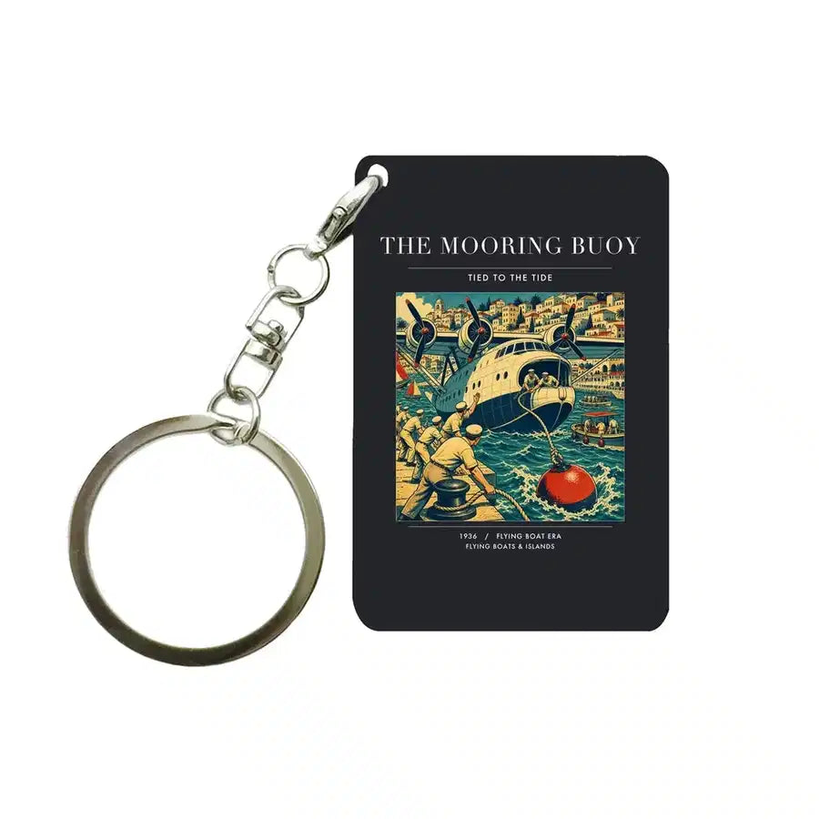 VINTAGE G4183 - The Mooring Buoy - Designed Key Chain design on black