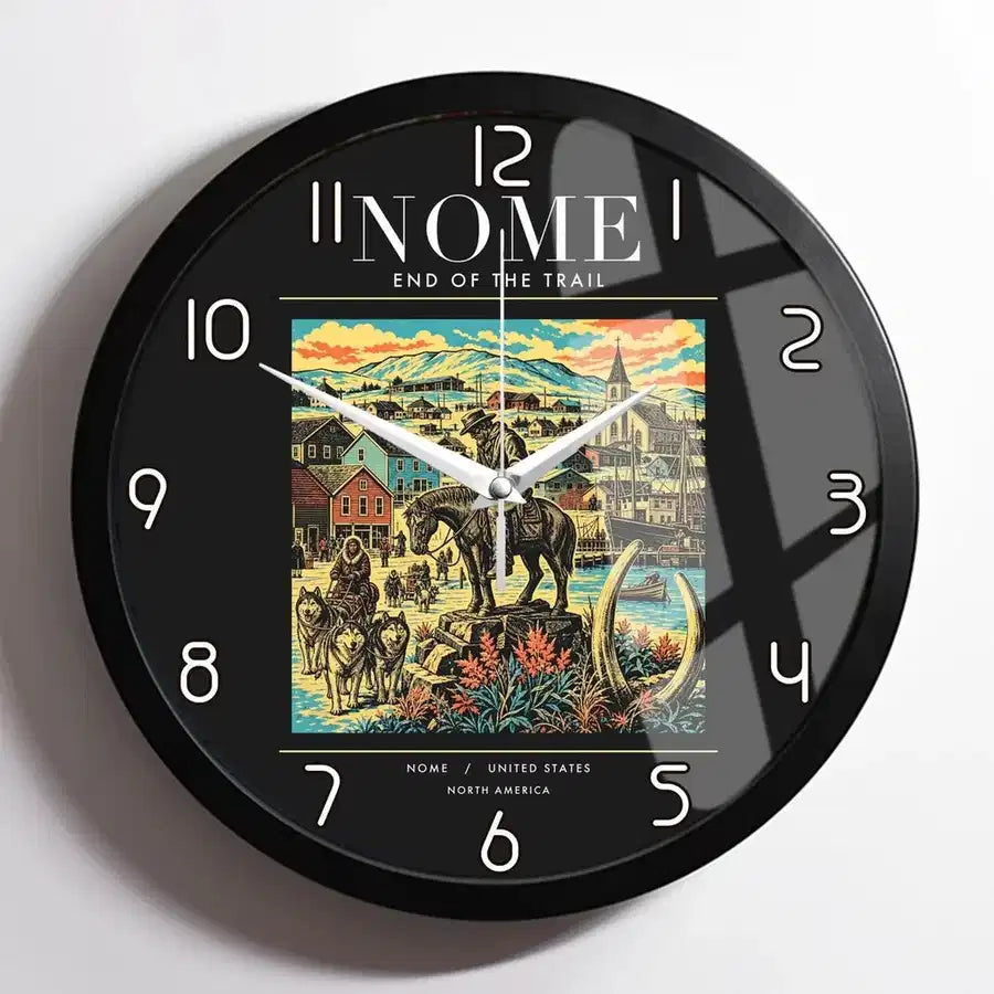 NOME - Poster - Wall Clock Framed - Black