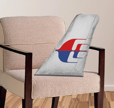Malaysia Airlines aviation design on soft polyester filling aircraft tail pillow.
