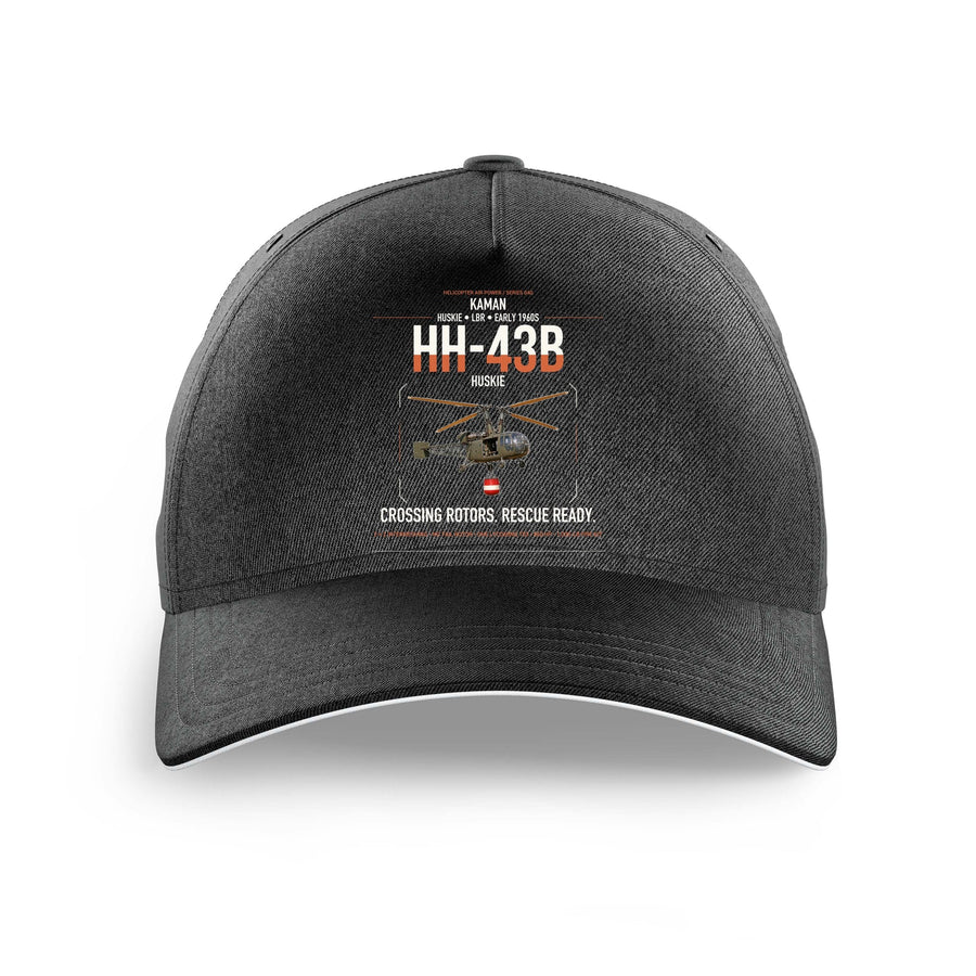 Kaman HH-43B Huskie design on black printed hat