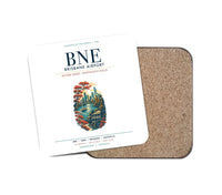 Thumbnail for Brisbane Airport (BNE) design on white 1 piece coaster