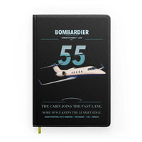 Thumbnail for Bombardier Learjet 55 design on black notebook