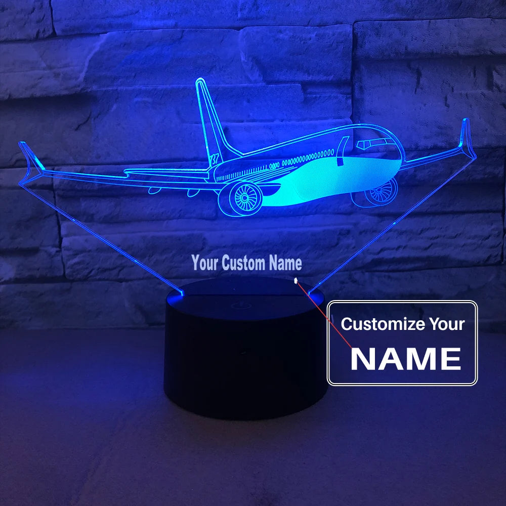 Face to Face with Amazing Boeing 737 aviation design on premium acrylic with LED 3D night lamp.