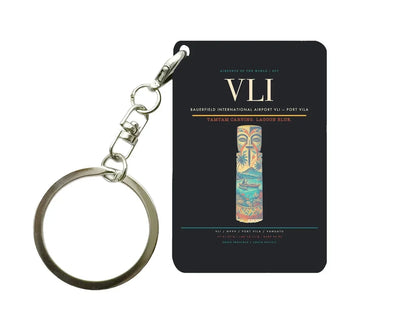 Bauerfield International Airport VLI — Port Vila Key Chain design on black key chain