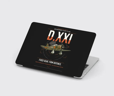 Fokker D.XXI — Dutch LVA aircraft 221 design on black MacBook case