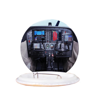 Cessna 172 Cockpit aviation design pin in polished enamel.
