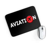 Thumbnail for Aviation design on neoprene with anti-slip base mouse pad.