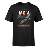 Thumbnail for Hawker Tempest Mk V design on black t-shirt, single-side print