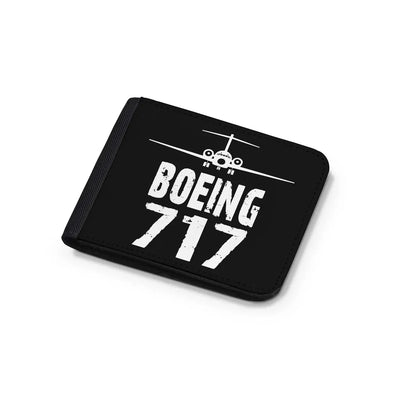 Boeing 717 & Plane aviation design wallet, leather construction.