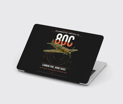 IAR 80C design on black MacBook case