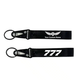 Boeing 777 Flat Text Hawk-shaped Key Chains
