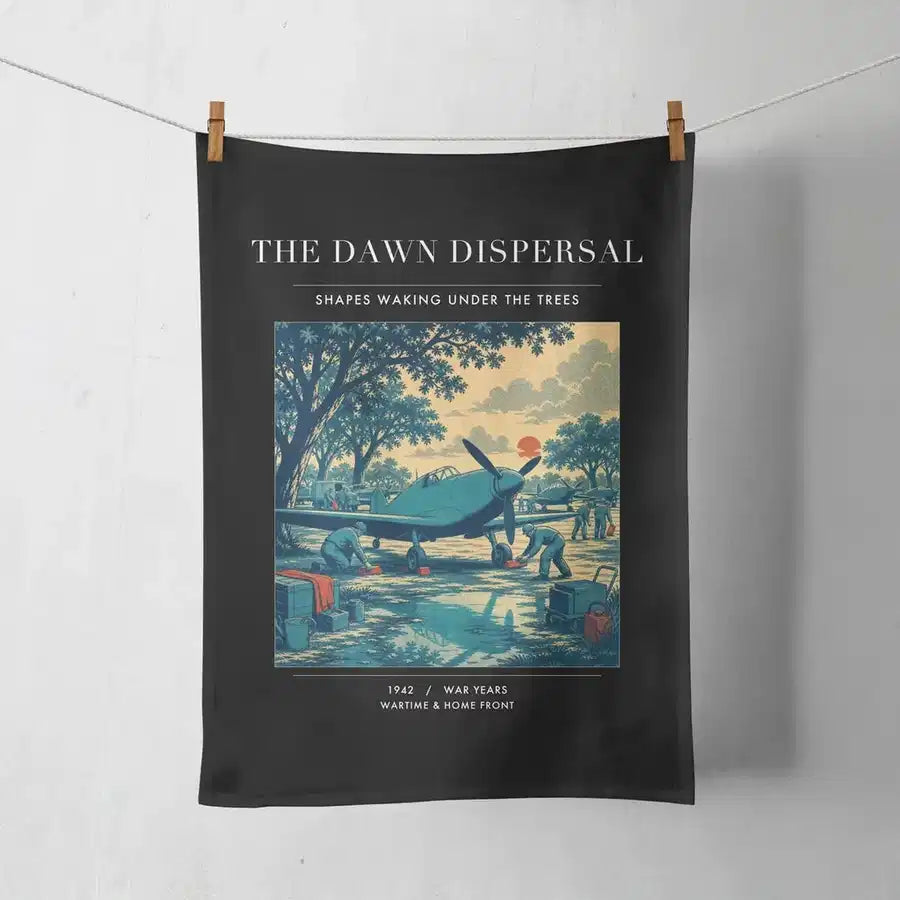 VINTAGE G4531 - The Dawn Dispersal - Designed Towels design on black