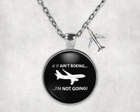 Thumbnail for If It Ain't Boeing I'm Not Going! aviation necklace, stainless steel body with engraved detail.
