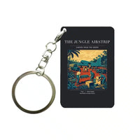 Thumbnail for VINTAGE G4524 - The Jungle Airstrip - Designed Key Chain design on black