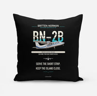 Thumbnail for Britten-Norman BN-2B-26 Islander design on black pillow
