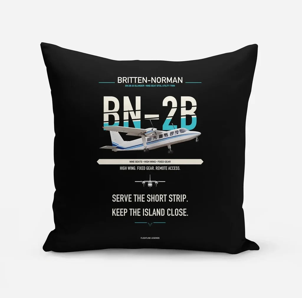 Britten-Norman BN-2B-26 Islander design on black pillow