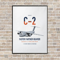 Thumbnail for Kawasaki C-2 vertical canvas print - framed - white background