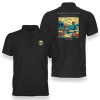 Thumbnail for VINTAGE G4427 - The Apprentice's Solo Dawn - Double-Side Polo T-Shirt design on black
