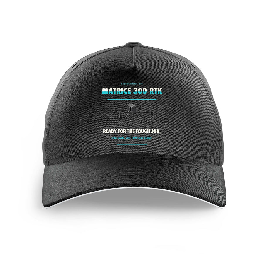 DJI Matrice 300 RTK design on black printed hat