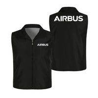 Thumbnail for Airbus & Text Thin Style aviation design printed on lightweight shell with sleeveless design thin vest.