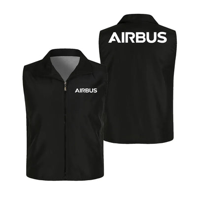 Airbus & Text Thin Style aviation design printed on lightweight shell with sleeveless design thin vest.