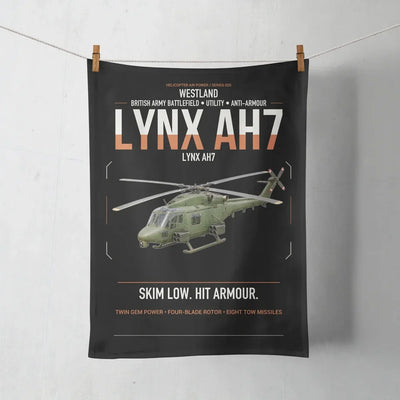 Westland Lynx AH7 design on black towel