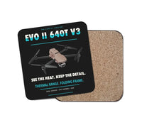 Thumbnail for Autel EVO II Dual 640T V3 design on black 1 piece coaster