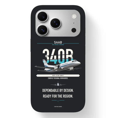 Saab 340B Case design on black iphone case