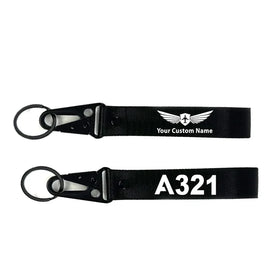 Airbus A321 Flat Text Hawk-shaped Key Chains
