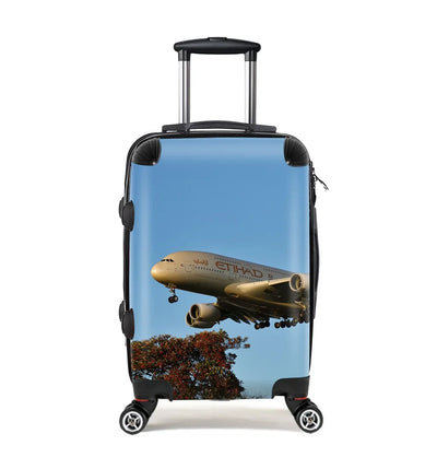 Etihad Airways A380 Cabin Size aviation luggage in durable shell.