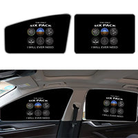 Thumbnail for The Only Six Pack I Will Ever Need Car Sun Shade (Side window) aviation design on reflective polyester car side window sun sh.