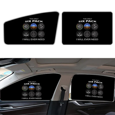 The Only Six Pack I Will Ever Need Car Sun Shade (Side window) aviation design on reflective polyester car side window sun sh.