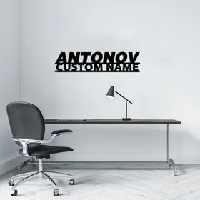 Antonov & Text Wall Metal Signs