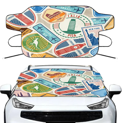 Travel Stickers Car aviation design on car windshield cover.