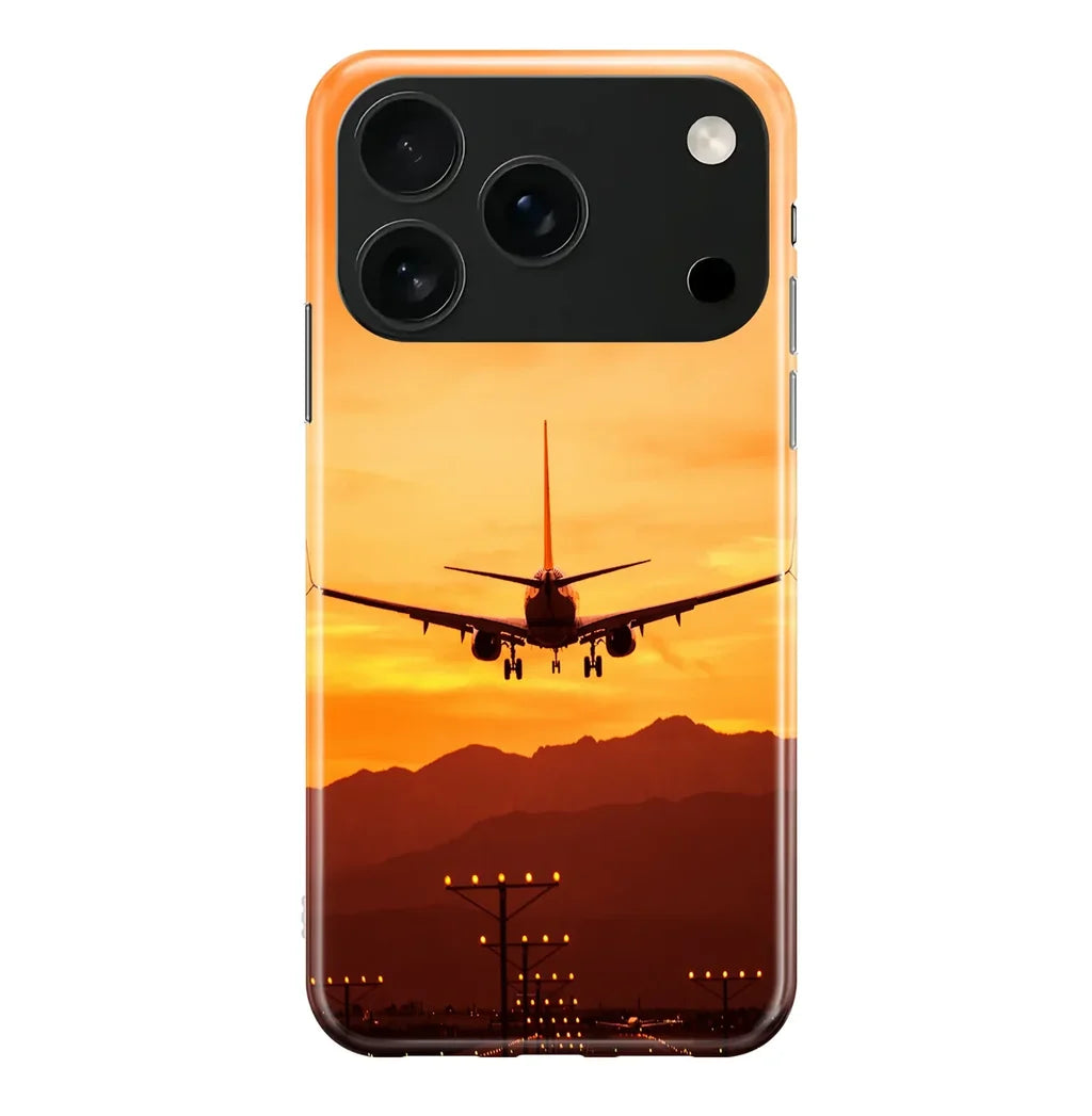 Landing Aircraft During Sunset iPhone Case