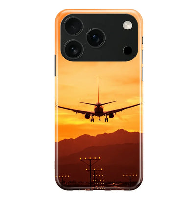 Landing Aircraft During Sunset iPhone Case