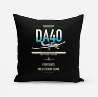 Thumbnail for Diamond DA40 design on black pillow