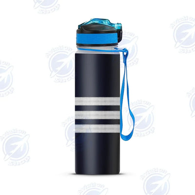 Pilot Epaulettes (Silver) 3 Lines Sports aviation design on sport kettle, insulated bottle with sport spout.