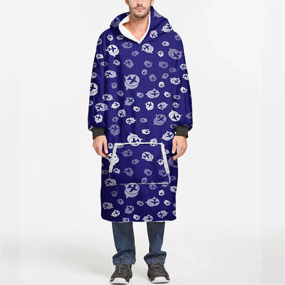 Airplane Notification Theme aviation design on soft fleece blanket hoodie.
