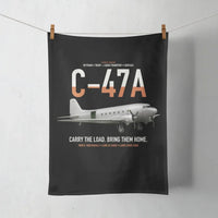Thumbnail for C-47A Skytrain design on black towel