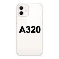 Thumbnail for Airbus A320 Flat Text Transparent Silicone aviation print transparent iPhone case, fits iPhone.
