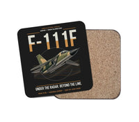 Thumbnail for F-111F Aardvark design on black 1 piece coaster