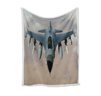 Thumbnail for Cruising Fighter Jet 16 Bed Blankets & aviation print on soft fleece blanket.