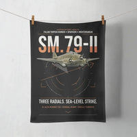 Thumbnail for Savoia-Marchetti SM.79-II Sparviero design on black towel